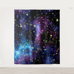 Tapisserie avec ciel étoilé motif