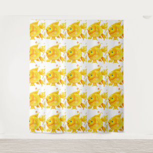 Tapisserie avec poisson d'or