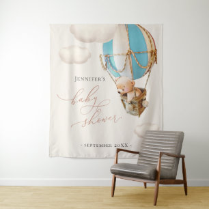 Tapisserie Ballons Ours Bleu