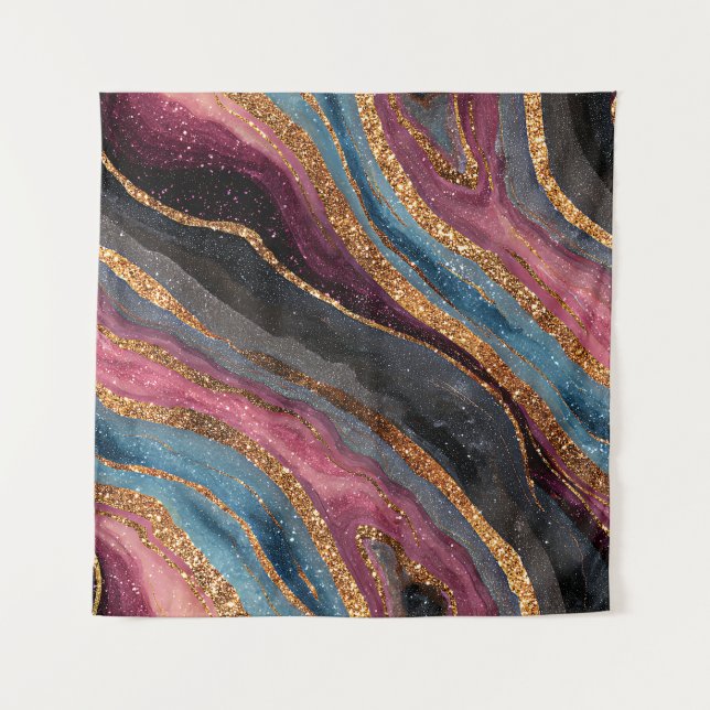 Tapisserie Bohème Pailletée Agate (Devant)