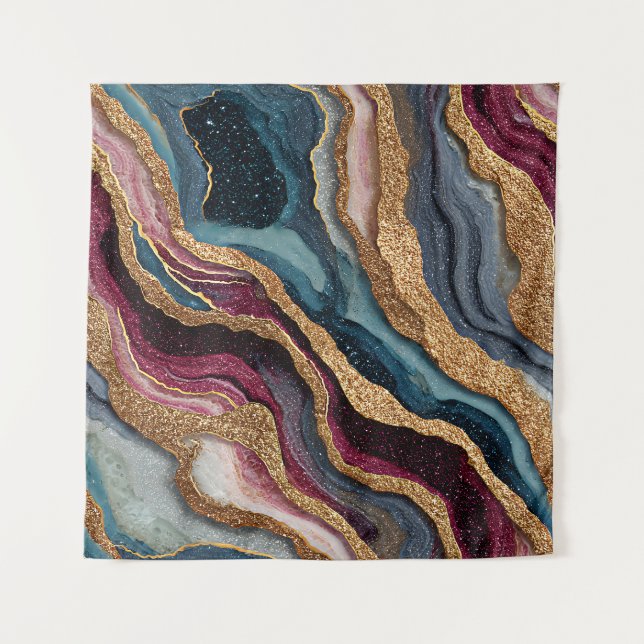 Tapisserie Bohème Pailletée Agate (Devant)