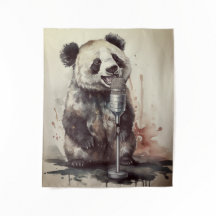 Tapisserie Chantante de la Custom Panda Music Fact