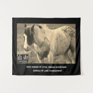 Tapisserie CHEVAUX SAUVAGES DE L'UTAH, PINTO CHEVA