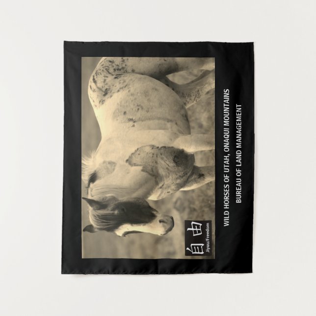 Tapisserie CHEVAUX SAUVAGES DE UTAH, MONTAGNES ONA (Devant)