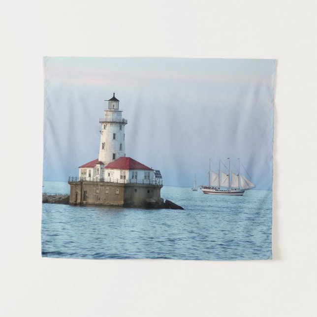 Tapisserie Chicago Bkw Light & WIndy II (Devant (Horizontal))