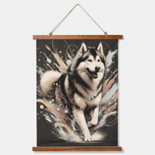tapisserie citation minimaliste de chien suspendue