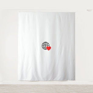 Tapisserie d'amour mondiale Art mural minimaliste