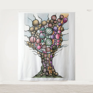 Tapisserie d'art abstrait de l'Arbre de Vie Neurog