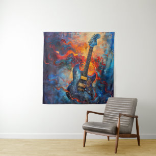Tapisserie d'art de guitare électrique