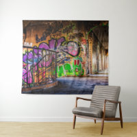 Tapisserie d'art de mur de graffiti d'art de rue