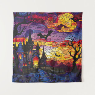 Tapisserie d'art en verre d'Halloween