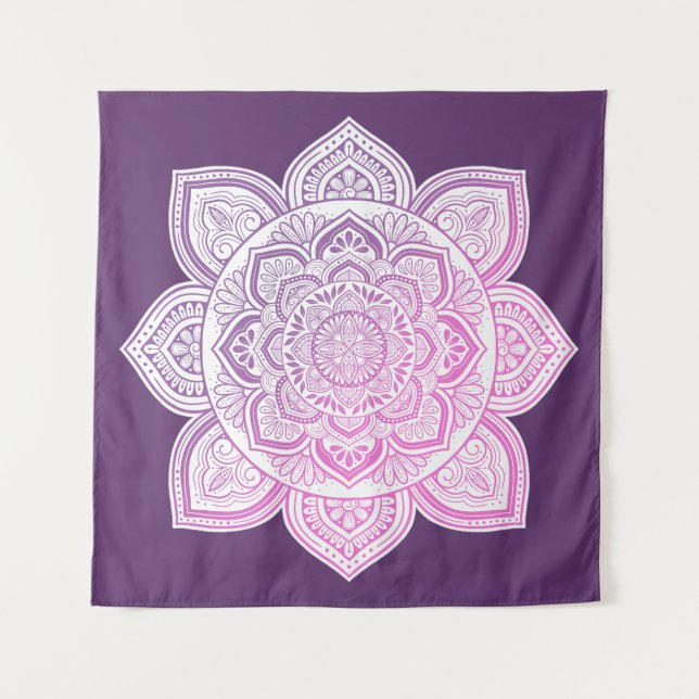 Tapisserie d'art fin Rosaline Mandala (Devant)