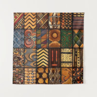Tapisserie d'art tribal Motif africain