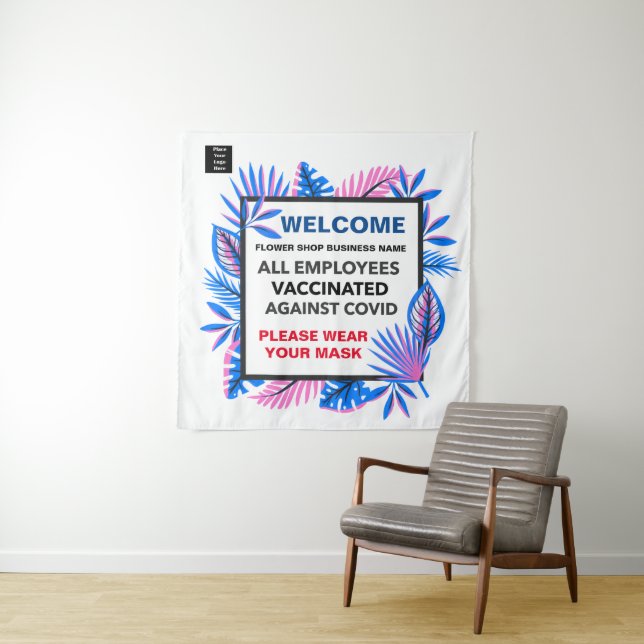 Tapisserie de bienvenue des employés vaccinés (En situation (horizontale))