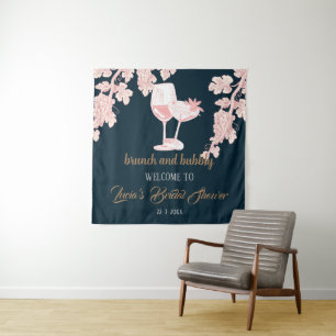 Tapisserie de bienvenue pour mariage rétro au cham