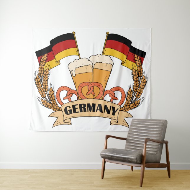 Tapisserie de bière allemande (En situation (horizontale))
