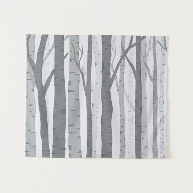 Tapisserie de Birch Tree (Devant (Horizontal))
