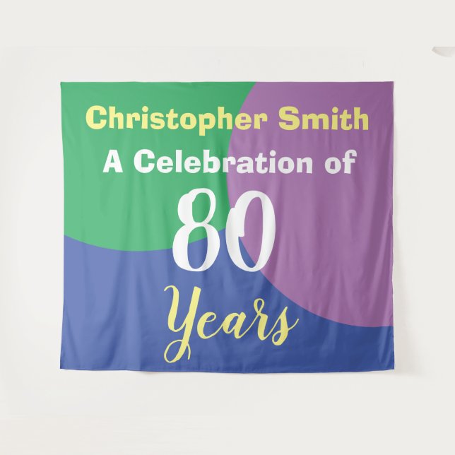 Tapisserie de célébration des 80 ans (Devant (Horizontal))