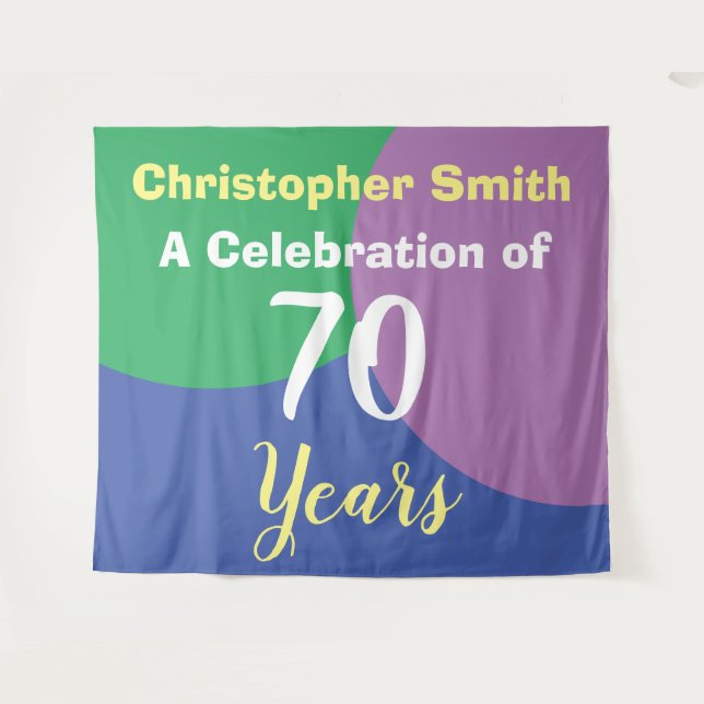 Tapisserie de célébration pour les 70 ans (Devant (Horizontal))