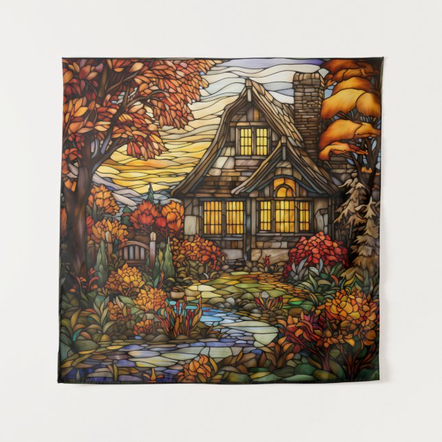 Tapisserie de chalet d'automne (Devant)