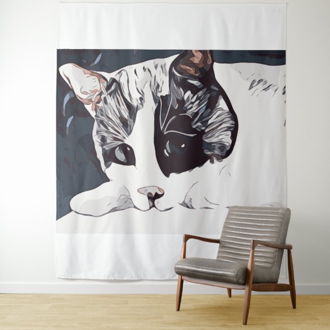 Tapisserie de chat (En situation)