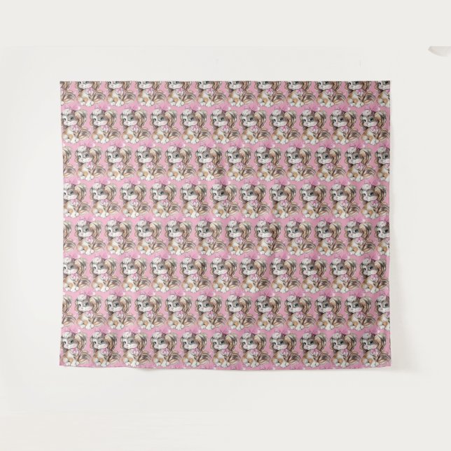 Tapisserie de chiot (Devant (Horizontal))