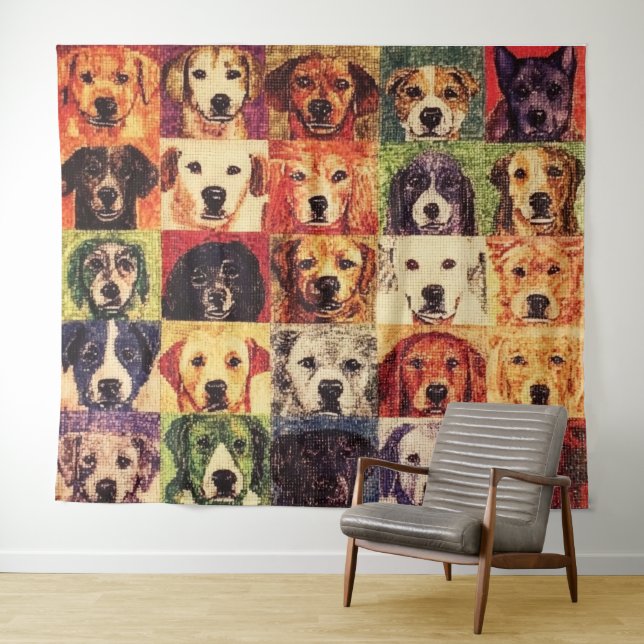 Tapisserie de collection de chiens (En situation (horizontale))