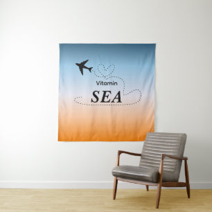 Tapisserie de couleur orange été Vitamin Sea