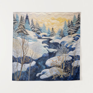 Tapisserie de courtepointes en hiver