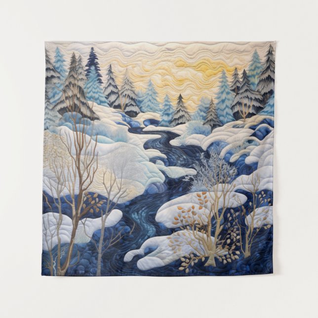 Tapisserie de courtepointes en hiver (Devant)