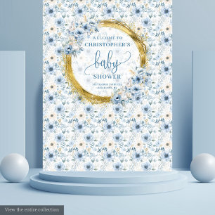 Tapisserie de fête prénatale bébé doré poussiéreux