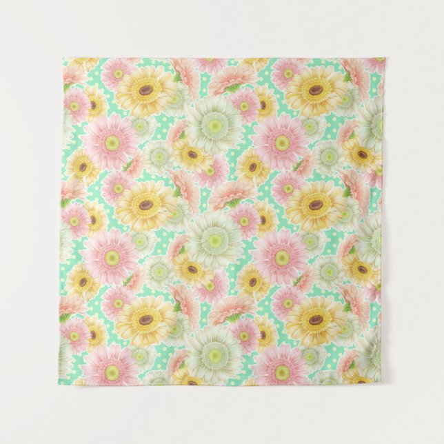 Tapisserie de fleurs de tournesol - Boho clair déc (Devant)
