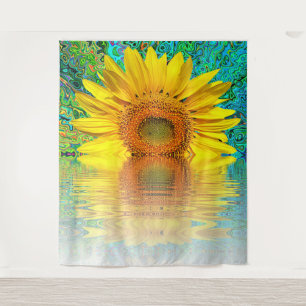 Tapisserie de fond de décoration de tournesol amus