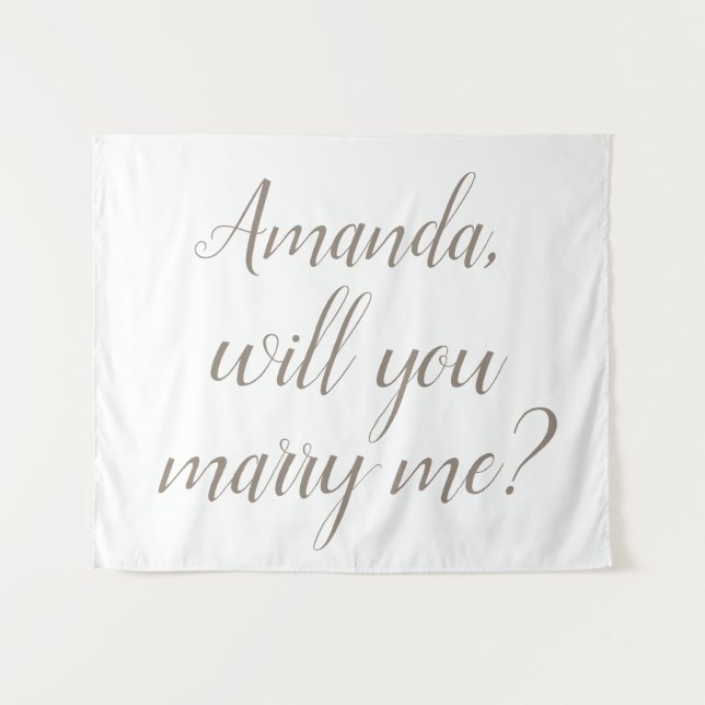 Tapisserie de fond de demande en mariage Will You  (Devant (Horizontal))