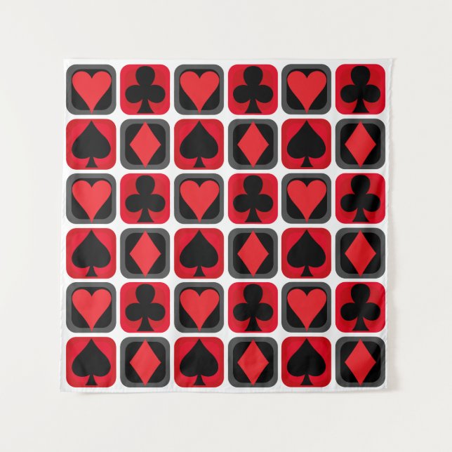 Tapisserie de fond de forme de carte de poker de c (Devant)