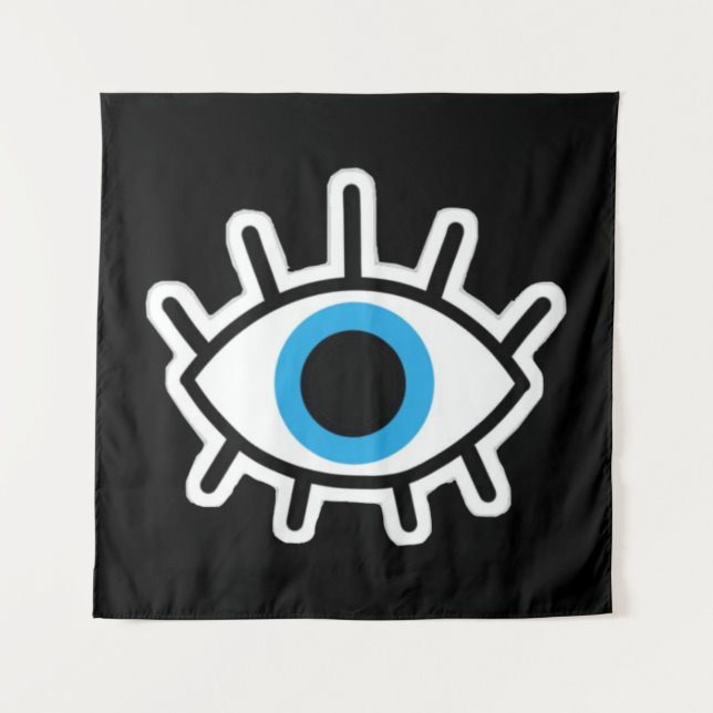 Tapisserie de fond noir Eye Design (Devant)