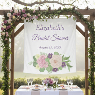 Tapisserie de Fond pour Baby Shower de Mariage Flo