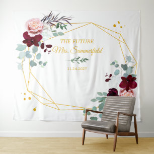 Tapisserie de Future Mrs Floral Backdrop pour la f