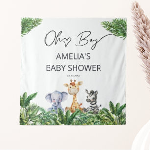 Tapisserie de Jungle Safari pour Baby Shower "Oh B