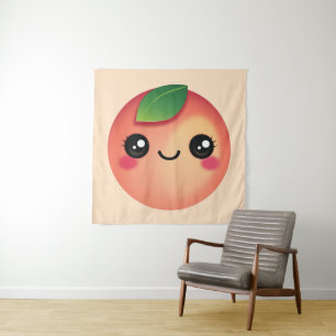 Tapisserie de Kawaii Peach