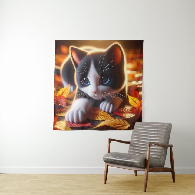 Tapisserie de Kitten d'automne (En situation)