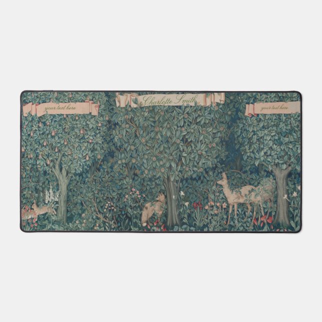 Tapisserie de la forêt William Morris avec personn (Recto)