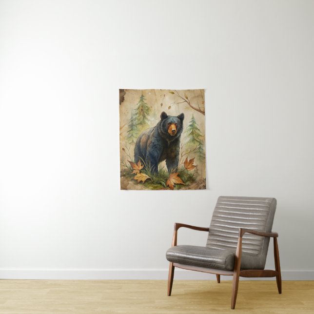 Tapisserie de l'ours des bois (En situation)