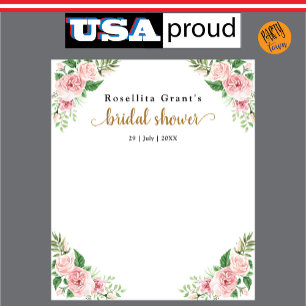 Tapisserie de mariage floral aquarelle rose