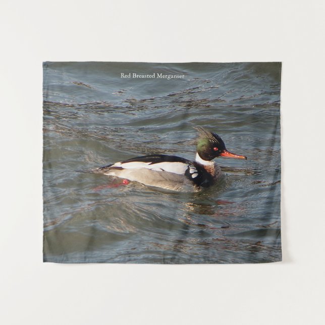 Tapisserie de Merganser à poitrine rouge (Devant (Horizontal))
