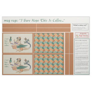 Tapisserie de mug en tissu pour alchimiste médiéva
