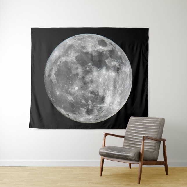 Tapisserie de mur de lune de Supermoon (En situation (horizontale))