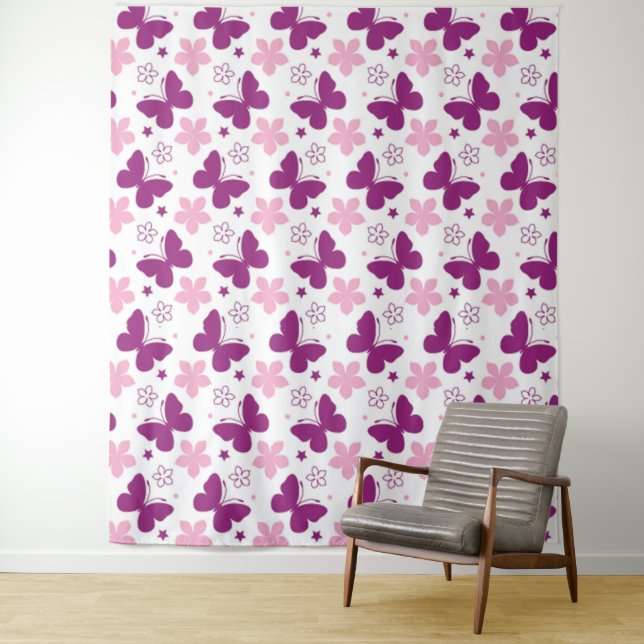 Tapisserie de papillons (En situation)