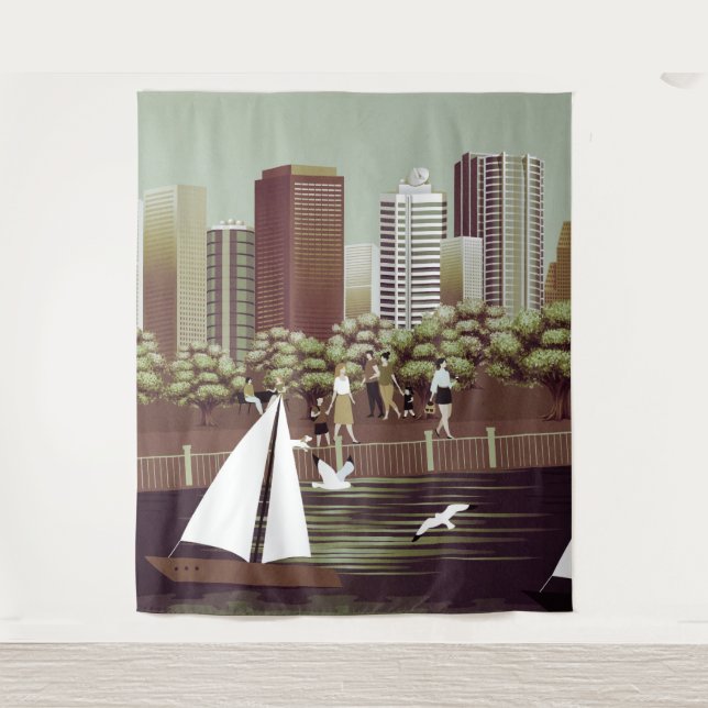 Tapisserie de paysage urbain (Devant)