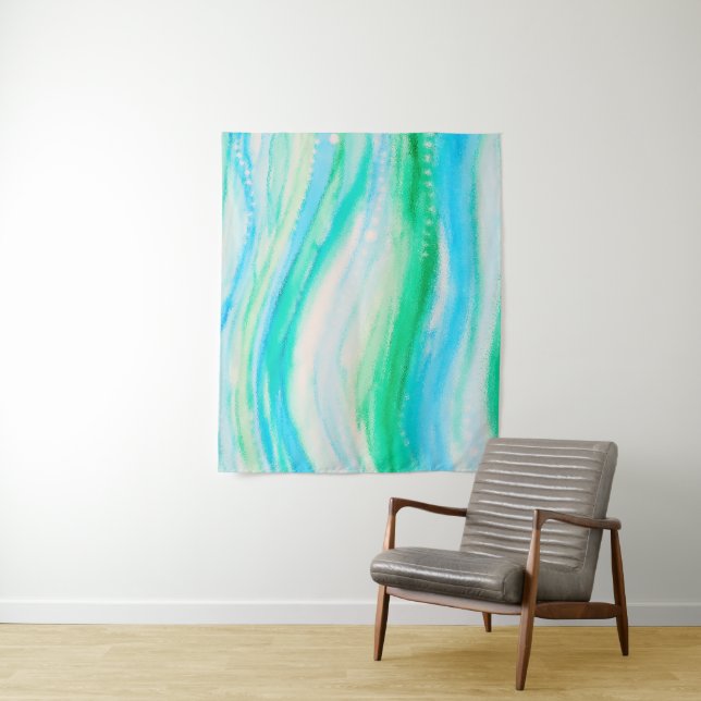 Tapisserie de peinture à l'encre d'alcool étonnant (En situation)